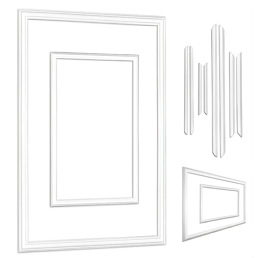 Deccart Kit de 2 cadres muraux (8 pièces) DP1 et DP1 mini 39x65+65x99, polystyrène dur antichoc, prêt à poser.- Panneau Mural Décoratif