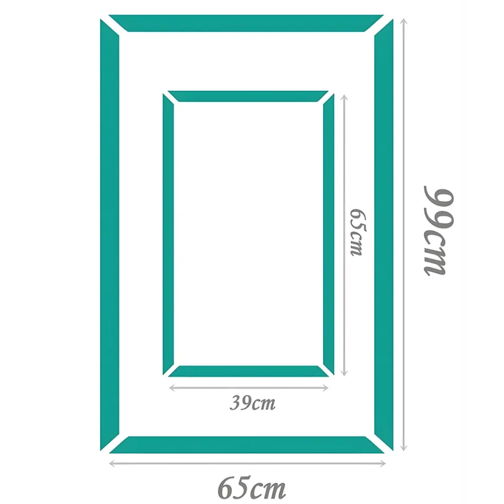Deccart Kit de 2 cadres muraux (8 pièces) DP1 et DP1 mini 39x65+65x99, polystyrène dur antichoc, prêt à poser.- Panneau Mural Décoratif
