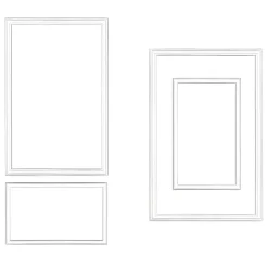 Deccart Kit de 2 cadres muraux (8 pièces) DP1 et DP1 mini 39x65+65x99, polystyrène dur antichoc, prêt à poser.- Panneau Mural Décoratif