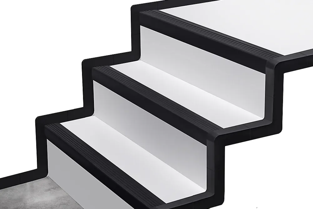 Quest KIT de finition pour escaliers en PVC, marron, 1m- Nez De Marche|Nez De Marche