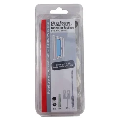 Acbat Kit de fixation pour pose en tunnel et feuillure de fenêtre et porte fenêtre- Accessoire Pour Fenêtre