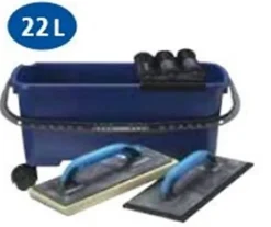 Dural Kit de nettoyage sur roulettes - Kit de nettoyage sur roulettes - 22 L- Outils Du Carreleur