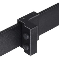 Homcom Kit de porte coulissante compatibilité porte d'une épaisseur de 35-45 mm et largeur max. 1 m charge max. 100 Kg acier brun foncé- Porte Coulissante