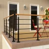 Alumin'home Kit garde corps à plat Oxalis noir 2m effet chêne- Garde-Corps, Balustrade