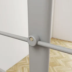 AICA Sanitaire Accessoire D'Escalier<Kit Garde-corps 5 barres 2m en alu argent - Pose verticale, pour escalier et terrasse, usage intérieur et extérieur