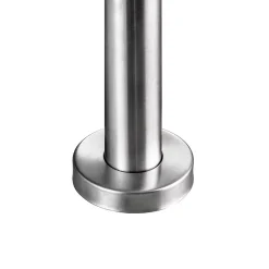 AICA Sanitaire Accessoire D'Escalier<Kit garde-corps 5 barres rondes 2.2m Acier Inox 201 Argent - Installation verticale - Usage intérieur et extérieur