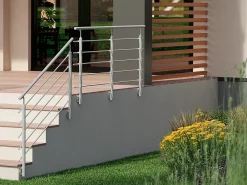 Sogem Kit garde-corps à plat Cala en aluminium gris clair RAL 7035- Garde-Corps, Balustrade