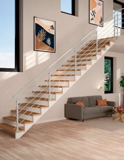Sogem Kit garde-corps à plat Cala en aluminium gris clair RAL 7035- Garde-Corps, Balustrade
