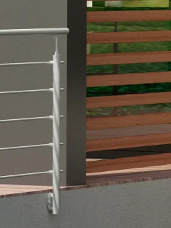 Sogem Kit garde-corps à plat Cala en aluminium gris clair RAL 7035- Garde-Corps, Balustrade