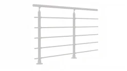 Sogem Kit garde-corps à plat Cala en aluminium gris clair RAL 7035- Garde-Corps, Balustrade