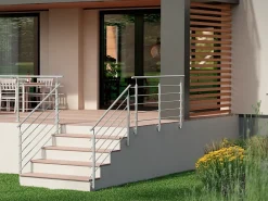Sogem Kit garde-corps à plat Cala en aluminium gris clair RAL 7035- Garde-Corps, Balustrade