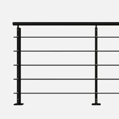 Kordo Kit garde-corps aluminium noir 2m pose à plat, Initio- Garde-Corps, Balustrade