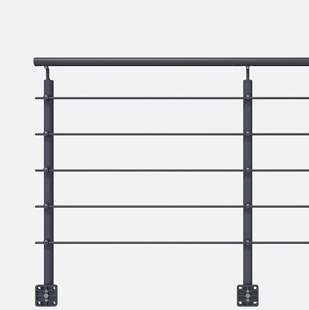 Kordo Garde-Corps, Balustrade<Kit garde-corps aluminium gris anthracite 2m pose latérale, Opalu
