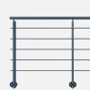 Kordo Garde-Corps, Balustrade<Kit garde-corps aluminium gris anthracite 2m pose latérale, Initio