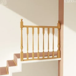 Decoparisienne Garde-Corps, Balustrade<Kit garde-corps bois massif tourné - Longueur 1200mm
