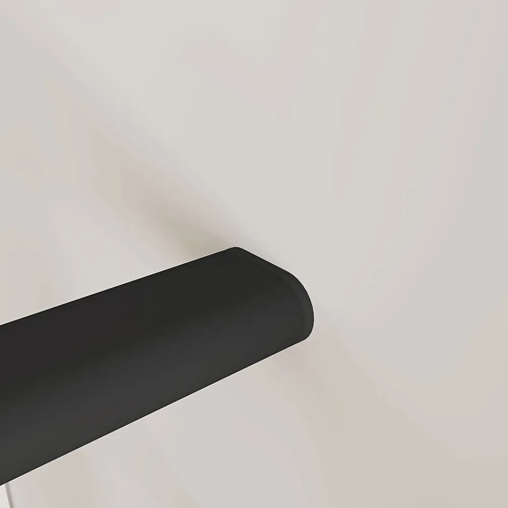 AICA Sanitaire Kit Garde-corps 2m avec raccords muraux - Alu NOIR - Pose verticale à plat - Pour usage intérieur et extérieur- Accessoire D'Escalier