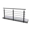 Saniland Kit Garde-corps 2ml garde-corps avec 5 barreaux fixation latérale en aluminium noir mat- Garde-Corps, Balustrade