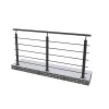 Saniland Garde-Corps, Balustrade<Kit Garde-corps 2ml garde-corps avec 5 barreaux fixation à plat en aluminium noir mat
