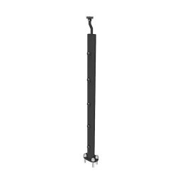 Saniland Garde-Corps, Balustrade<Kit Garde-corps 2ml garde-corps avec 5 barreaux fixation à plat en aluminium noir mat