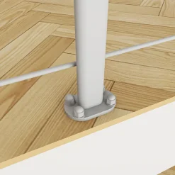 Saniland Garde-Corps, Balustrade<Kit Garde-corps 2ml garde-corps avec 5 traverses fixation à plat en aluminium Gris mat