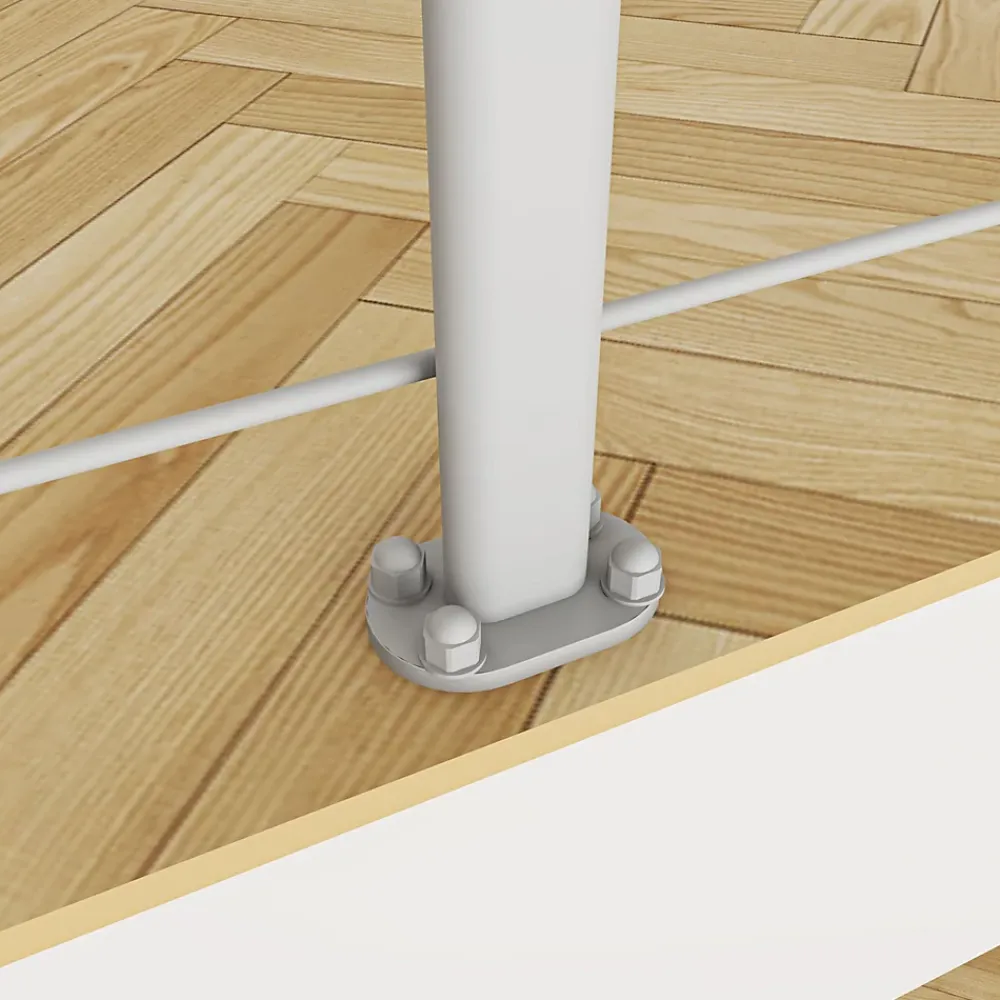 Saniland Garde-Corps, Balustrade<Kit Garde-corps 2ml garde-corps avec 5 traverses fixation à plat en aluminium Gris mat