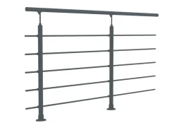 Sogem Kit garde-corps pour pose à plat Cala anthracite ral 7017- Garde-Corps, Balustrade