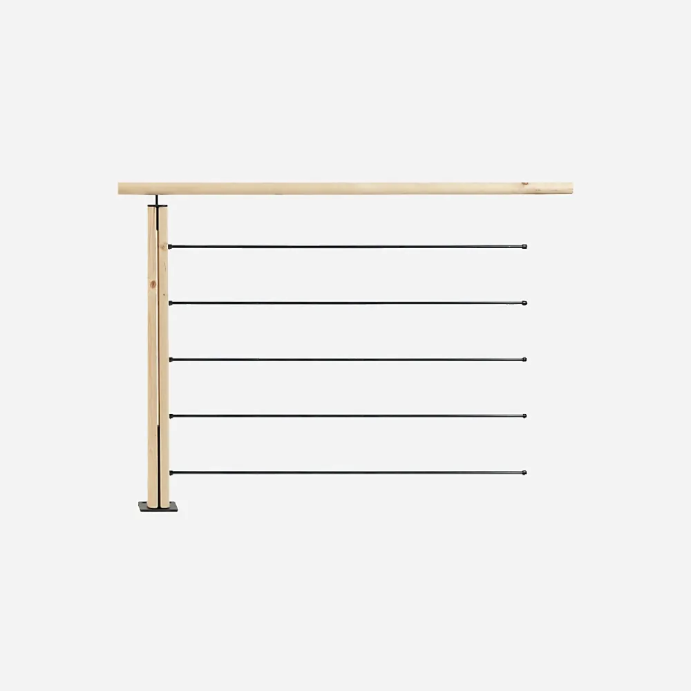 Kordo Kit garde-corps sapin 1m pose à plat, Graphit- Garde-Corps, Balustrade