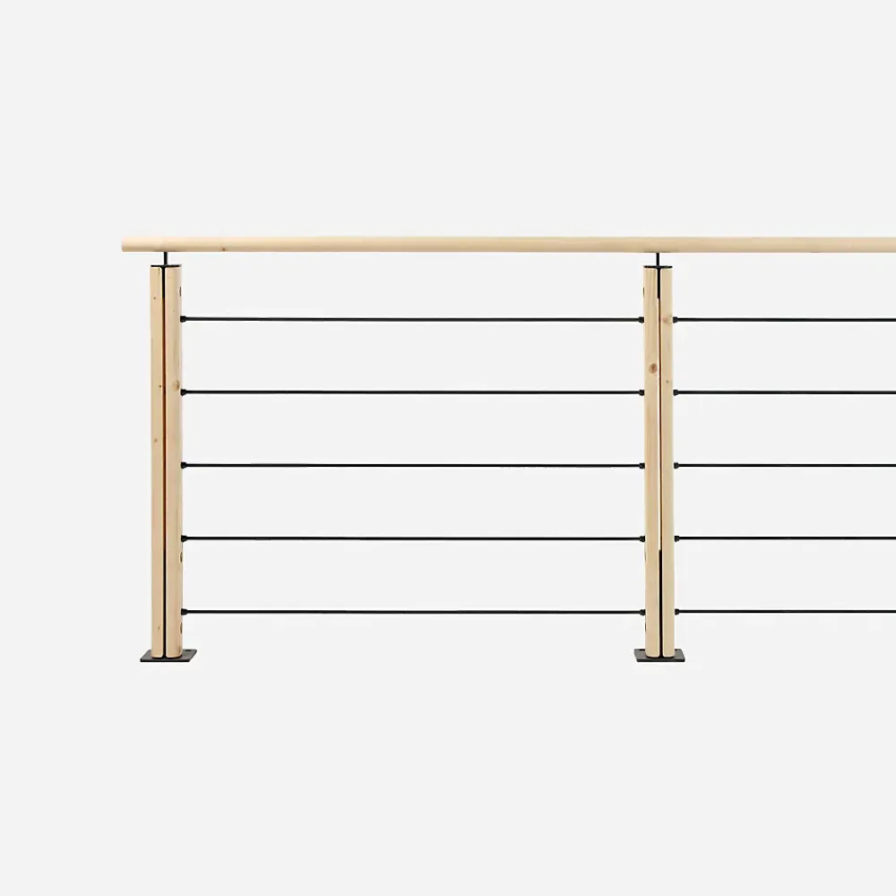 Kordo Kit garde-corps sapin 2m pose à plat, Graphit- Garde-Corps, Balustrade