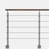 Kordo Garde-Corps, Balustrade<Kit garde-corps silver avec main courante Kebony 2m pose en applique, Opalu