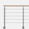 Kordo Garde-Corps, Balustrade<Kit garde-corps silver avec main courante hêtre 2m pose en applique, Opalu
