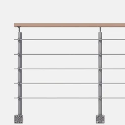 Kordo Garde-Corps, Balustrade<Kit garde-corps silver avec main courante hêtre 2m pose en applique, Opalu