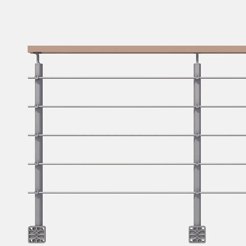 Kordo Garde-Corps, Balustrade<Kit garde-corps silver avec main courante hêtre 2m pose en applique, Opalu