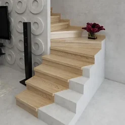 Kit habillage rénovation marche palière chêne brut L.140 cm- Accessoire D'Escalier