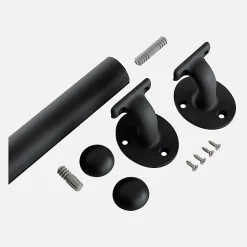 Kordo Kit main courante murale aluminium noir, Inoline- Accessoire D'Escalier