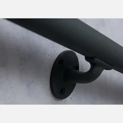 Kordo Kit main courante murale aluminium noir, Inoline- Accessoire D'Escalier