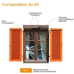 Bubendorff Kit Motorisation Solaire Volet Battant 1 Vantail- Volet Battant