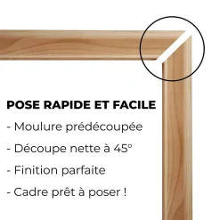 Nordlinger Pro Moulure<Kit moulure décor 6 - 200 à 400cm - Moulure murale bois pour soubassement