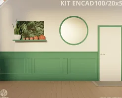 Decoparisienne Kit moulures murales décorative 400 cm - Cimaises - Plinthes - Style Haussmannien - Encadrement a peindre - 24 pièces- Moulure