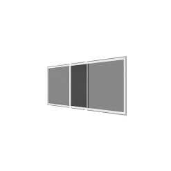 Volet-Moustiquaire Kit moustiquaire extensible H 70 cm x L 100 cm alu blanc sans perçage- Moustiquaire Pour Fenêtre