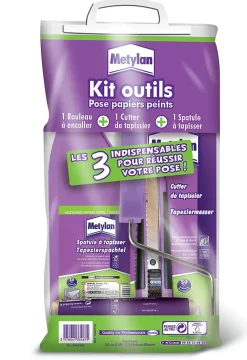 Metylan Kit outils pour pose de papiers peints 3 pièces- Outils Du Tapissier