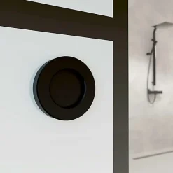 Aurys Porte Coulissante<KIT Porte coulissante en verre + Rail à pince couleur Noir Coffrage - MONDO OPAQUE - H. 204 x L. 83 - Fabrication Française