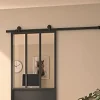 Optimum Porte Coulissante<Kit porte coulissante en applique Atelier noir cadre en aluminium et verre transparent H. 204 X 73 X 3,6 Cm H 204 x 73 x 3,6 cm H 204 x 73 x 3,6 cm