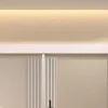 Optimum Kit porte coulissante en applique Contemporain blanc chêne terra cadre en aluminium et verre transparent H 204 x 93 x 3,6 cm H 204 x 93 x 3,6 cm- Porte Coulissante
