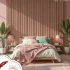 Decoparisienne Kit tasseaux adhésif cerisier naturel - Gabarit de pose offert - Surface de 2,4 M2 - Panneau tasseau sur-mesure- Panneau Tasseau Bois