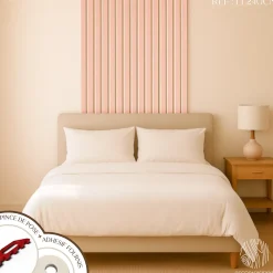 Decoparisienne Panneau Tasseau Bois<Kit tasseaux adhésif cerisier naturel - Gabarit de pose offert - Surface de 1,2 M2 - Panneau tasseau sur-mesure