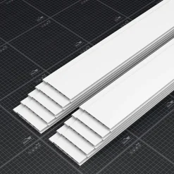 Tecnoprofils Lambris PVC 100 mm - Lot de 10 Lames - Blanc - 1.80 m, 1800 x 100 x 8 mm (1,80 m²)- Lambris Mural