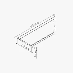 Tecnoprofils Lambris PVC 100 mm - Lot de 10 Lames - Blanc - 1.80 m, 1800 x 100 x 8 mm (1,80 m²)- Lambris Mural