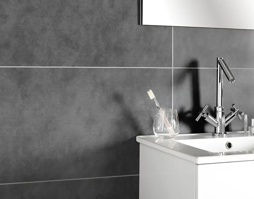 Dumaplast Lambris Mural<Lambris PVC Béton Gris clair (vendu à la botte)