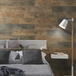 Grosfillex Lambris PVC Élement Megève brun (vendu à la botte), aspect mat.- Lambris Mural