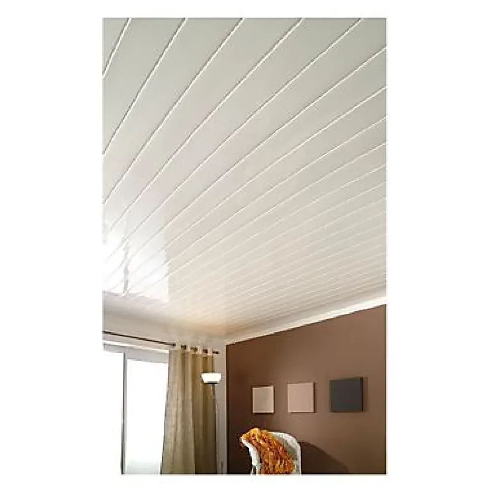 Grosfillex Lambris PVC 4m blanc brillant (vendu à la botte)- Lambris Mural